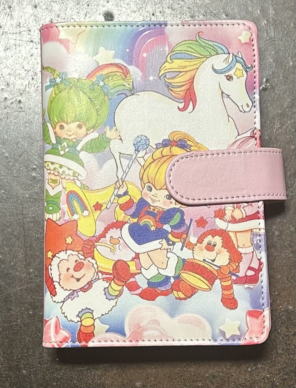 Rainbow Brite Faux Leather Size A6 Binder with stationery & Notebook
